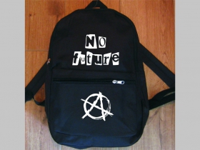 No Future - jednoduchý ľahký ruksak, rozmery pri plnom obsahu cca: 40x27x10cm materiál 100%polyester